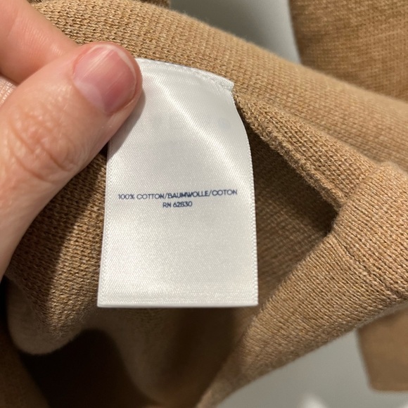 Lands' End fine gauge cotton button Sweater Blazer in Vicuña Heather S (4/6) - Picture 7 of 8